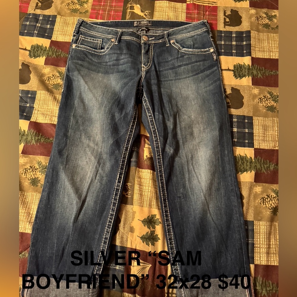 Silver Boyfriend jeans 32x28